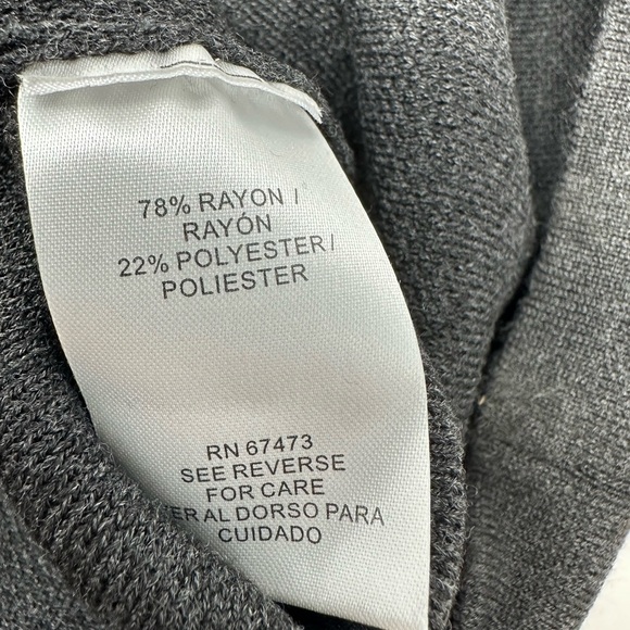 Gabby Skye Sweater Dress Womens Graphite Sz L 3/4 Sleeve Flare Cuff Knit NEW Q7 - Picture 6 of 8